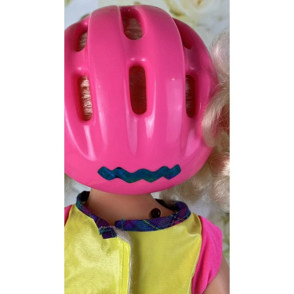 California Roller Baby Rollerblade Doll Skates Helmet Earrings 1996 Tyco Vtg